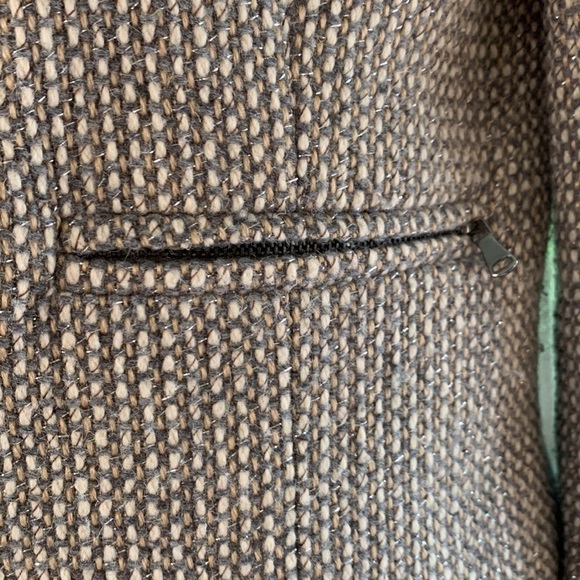 TALBOTS size 10 wool grey blazer - Picture 5 of 9